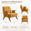 Chaise d'appoint Mid-Century moderne avec accoudoirs sculpturaux en bois-1794258004