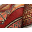 Tapis de couloir oriental en laine noir / rouge / jaune 4 pi 9 po x 9 pi 9 po Oriental
