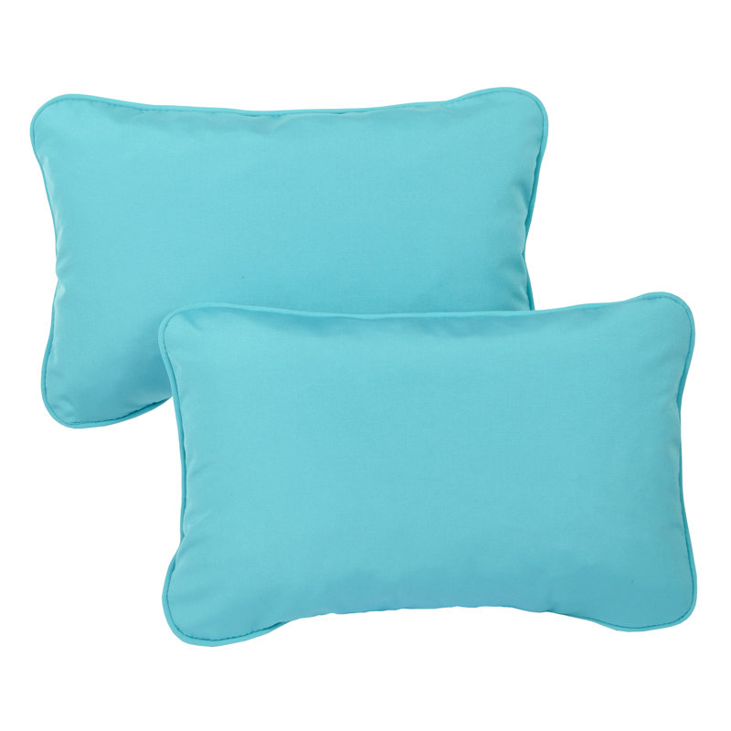 Outdoor Sunbrella Lumbar Pillow, Aruba PE, 14"H x 24"W