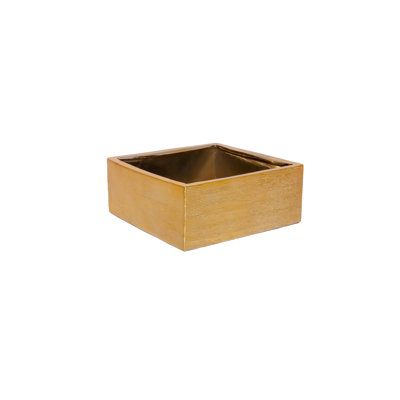 Ceramic Square Pot Gloss Finish Gold