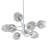 Nateria Dimmable Sputnik Linear Chandelier
