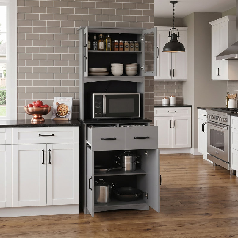 Garde-manger en bois H 67 po, Grey