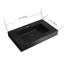 Lavabo intégré en quartz d'ingénierie SANS drain et robinet, couleur noir mat