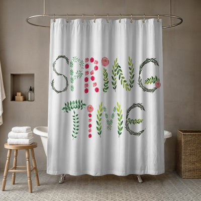 Rideau de douche simple spring time Bevis