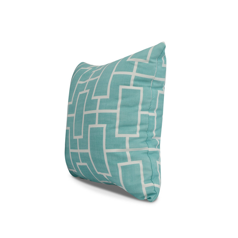 Housse et insert de coussin carré Palm Beach, Turquoise, 16 po x 16 po