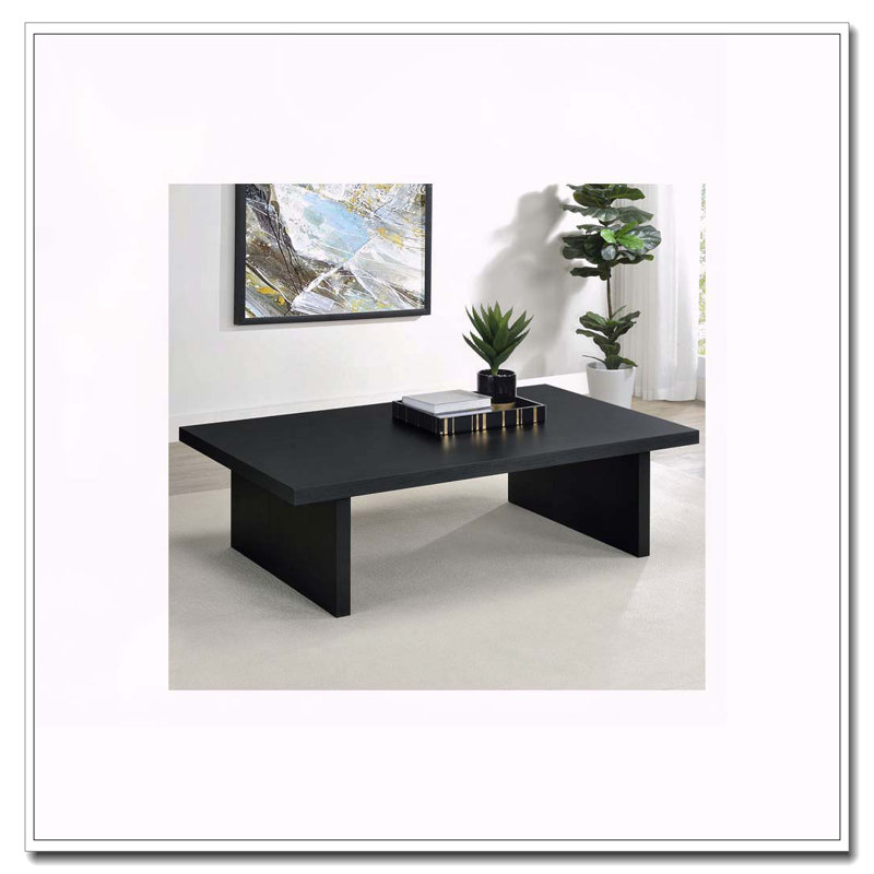 Caroline Black Rectangular Engineered Laminate Coffee Table