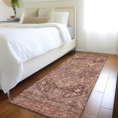 Tapis bourgogne intérieur / extérieur lavable à la machine Claudian ACN1240