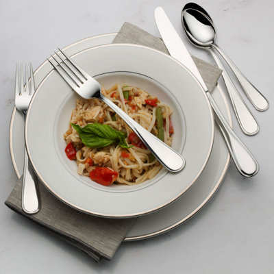 Mikasa Bravo 101-Piece 18/10 Stainless Steel Flatware Set, Service For 12