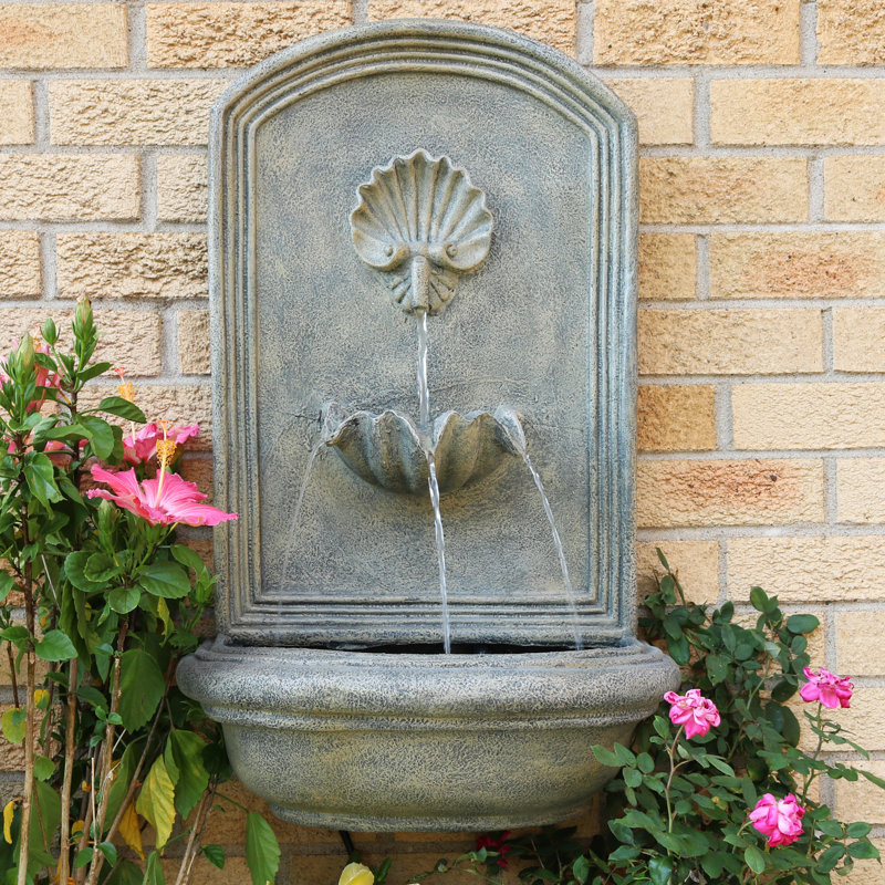 Fontaine murale Dunnell résistante aux intempéries - gris clair, Gris clair