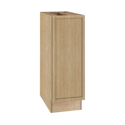 Gallery Express Alton Plywood Assembled 9 in W x 24 in D x 34.5 in H Full Height Door Base Kitchen Cabinet Left in Straw