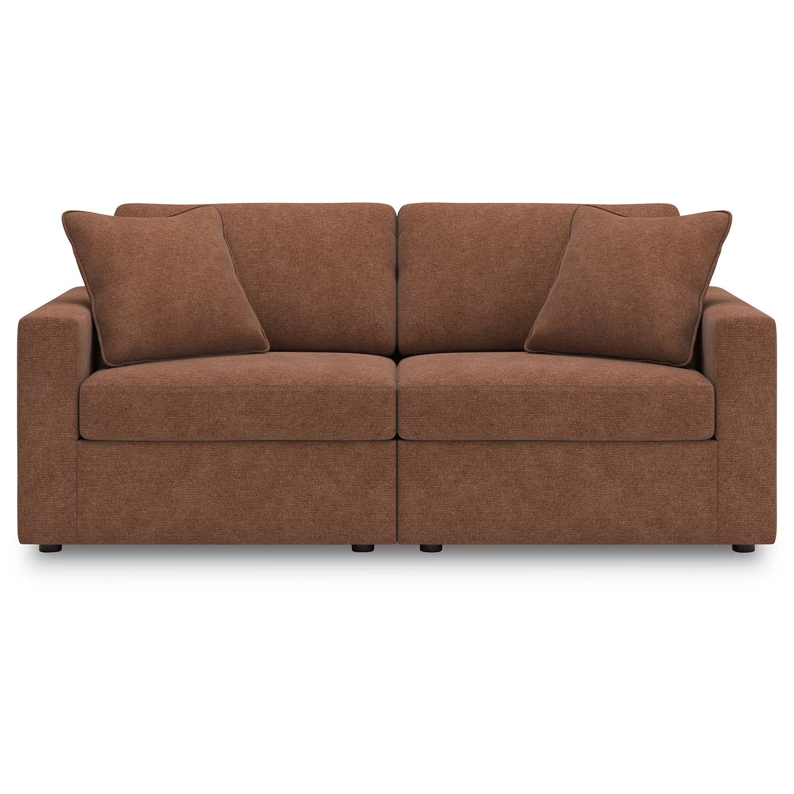 76" Modular Loveseat, Brown