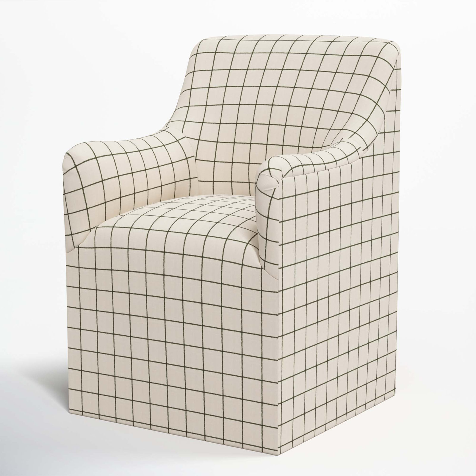 Howth Dining Armchair, Line Tattersall Green