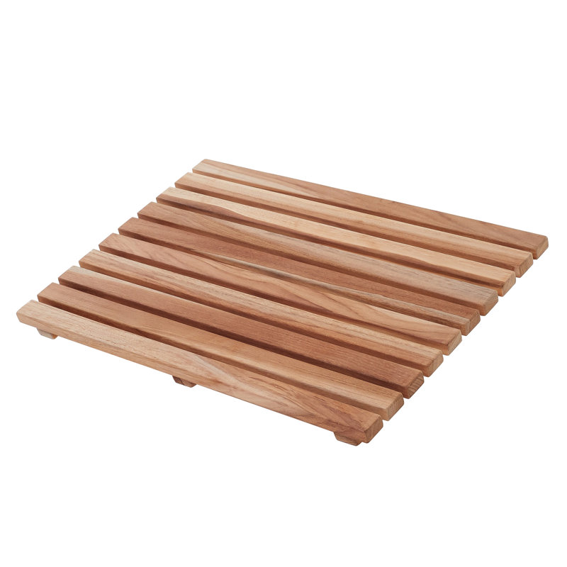 Cheska Solid Wood Bath Mat
