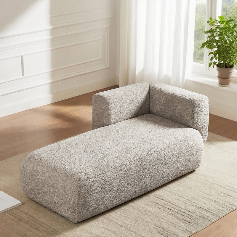 Lounge Chaise/large chaise lounge chair With Solid Wood Frame, Deep Seating & Soft Fabric, Living Room Indoor Accent Chair For Lounging & Reading,Boucle sofas