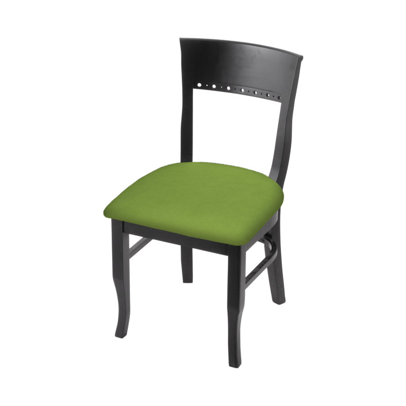 Chaise d'appoint rembourré, Noir, Vert kiwi Canter