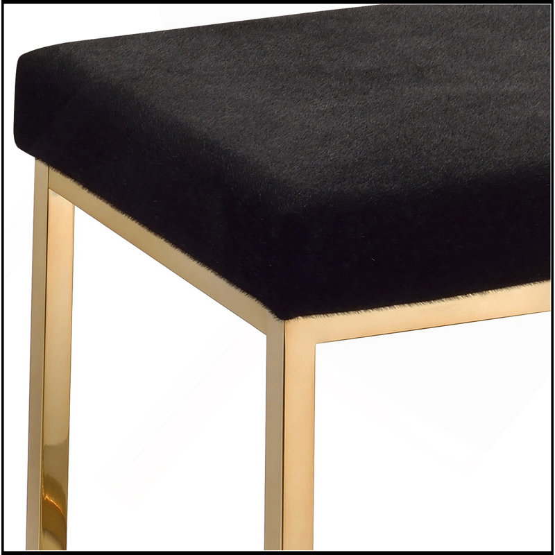 Black Fabric Bench