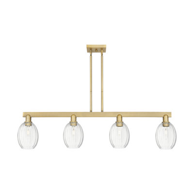Hailsham - Luminaire suspendu pour îlot de cuisine avec abat-jour cloche 4 lumières