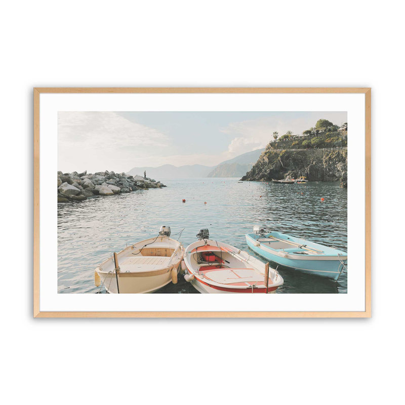 Impression Dockside Dreams, Érable brut encadré, H 12 po x l 15 po x P 1,25 po