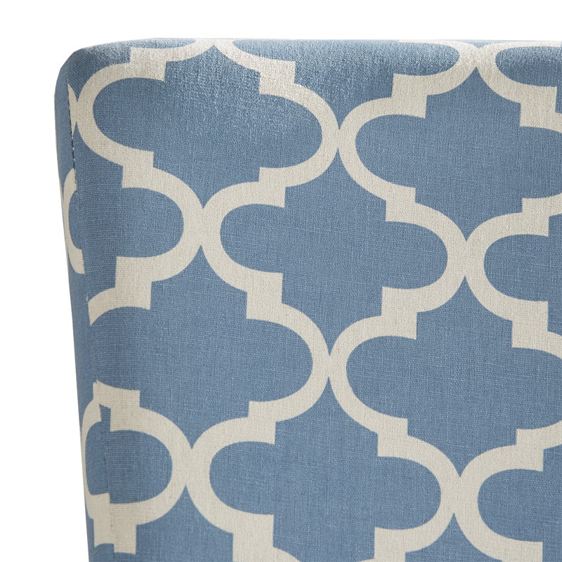 Chaise rembourrée en bois massif Lancaster, Bleu héritage