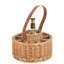Wicker Drinks Celebration Carrier Basket with glasses