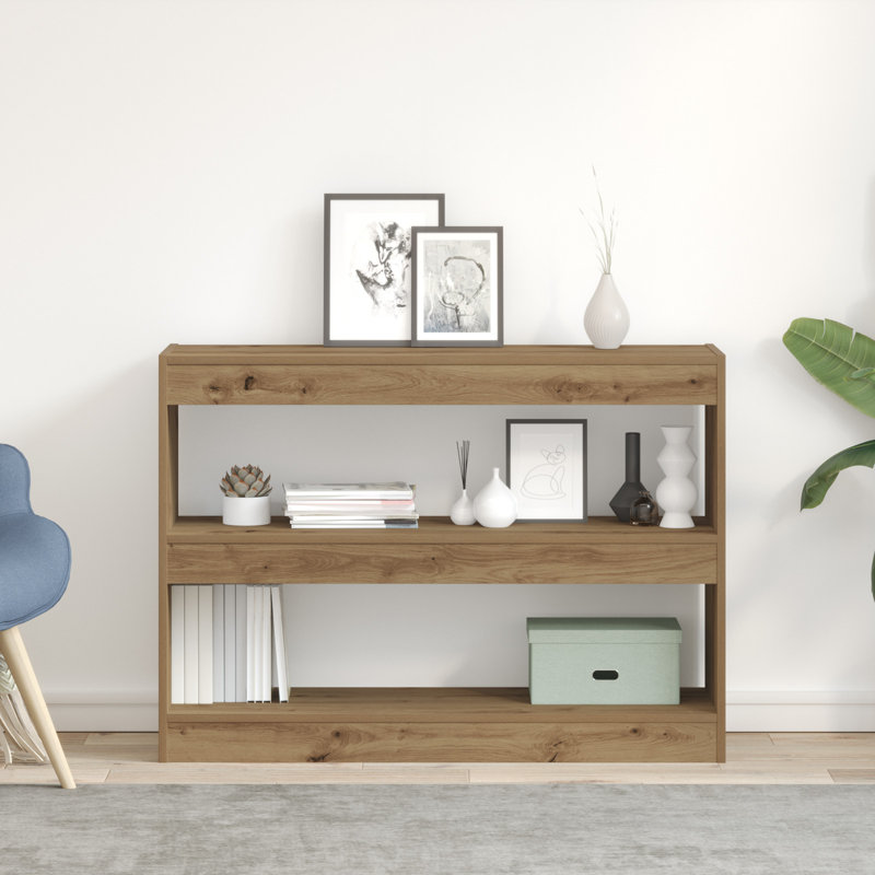 Book Cabinet Bookcase, (2 Shelves) 71.5cmH x 100cmW x 30cmD, Artisan Oak