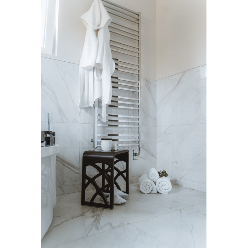 Tabouret de douche en acrylique Volkano, Blanc