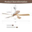 Ventilateur de plafond standard à 5 pales avec télécommande et lumière DEL Damecia-1295427714-1314893220