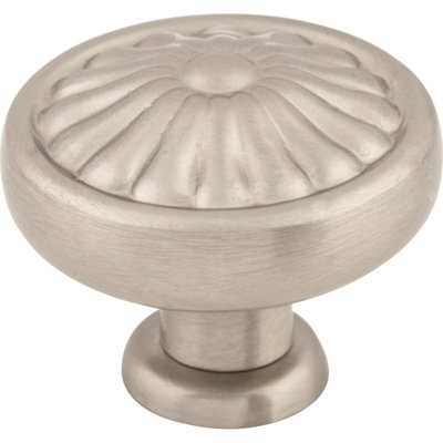 Flower 1 1/4" Diameter Round Knob