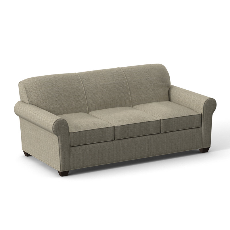 Finn 83" Rolled Arm Sofa Bed with Reversible Cushions, Cafelle, Kanji Putty, Hybrid