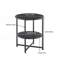 Table d'appoint ronde compacte 2 niveaux