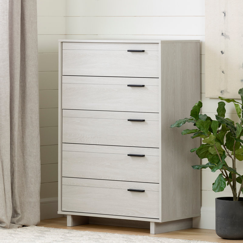Fynn Kids 5 - Drawer Chest, Winter Oak/NotSturdy