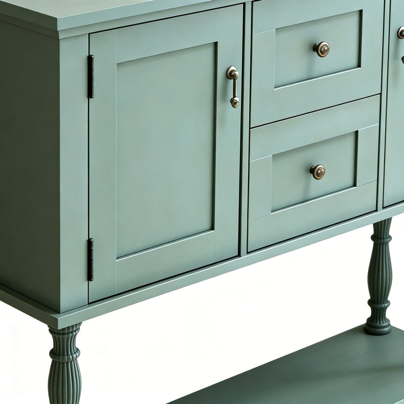 French-style vintage green entrance cabinet, Light Green
