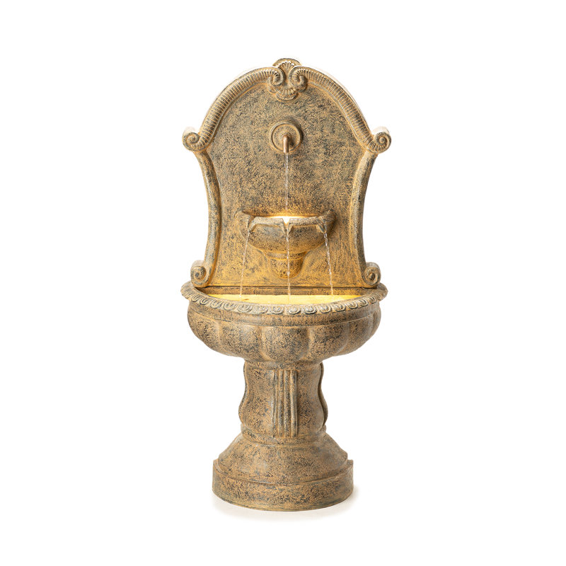 Fontaine de sol d'extérieur résistante aux intempéries avec lumière Baraga