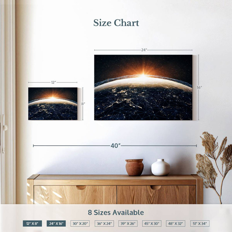 Keiri Digital World, 16" H x 24" W