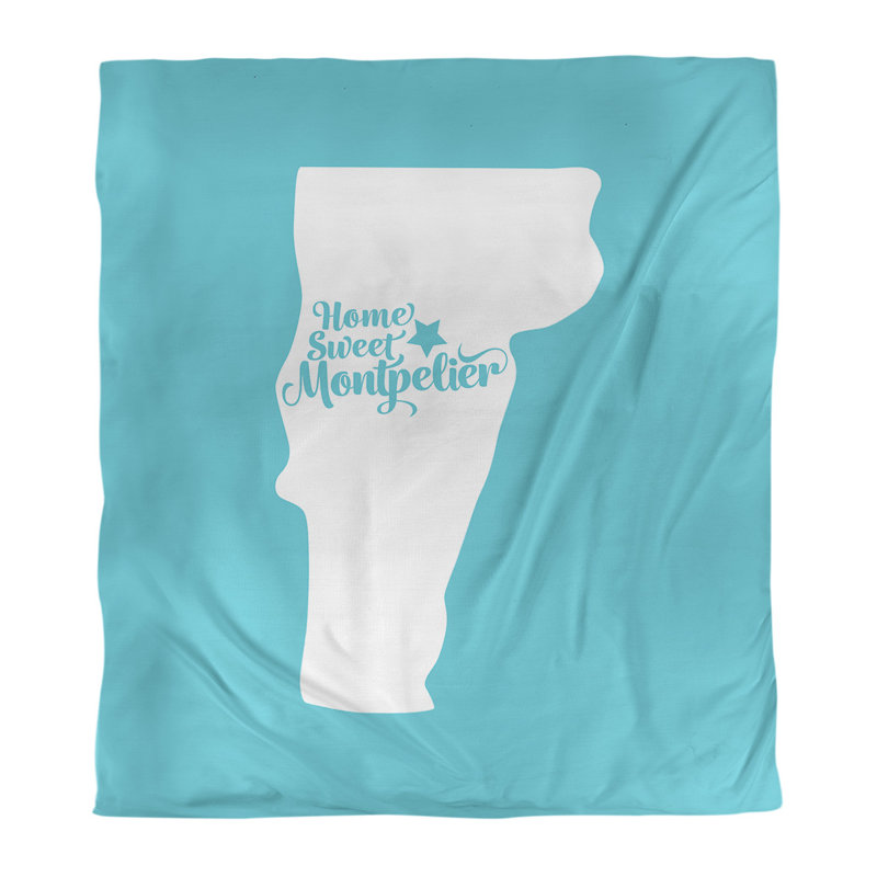 Housse de couette réversible simple montpelier vermont, Housse de couette pour grand lit, Bleu sarcelle, Microfibre