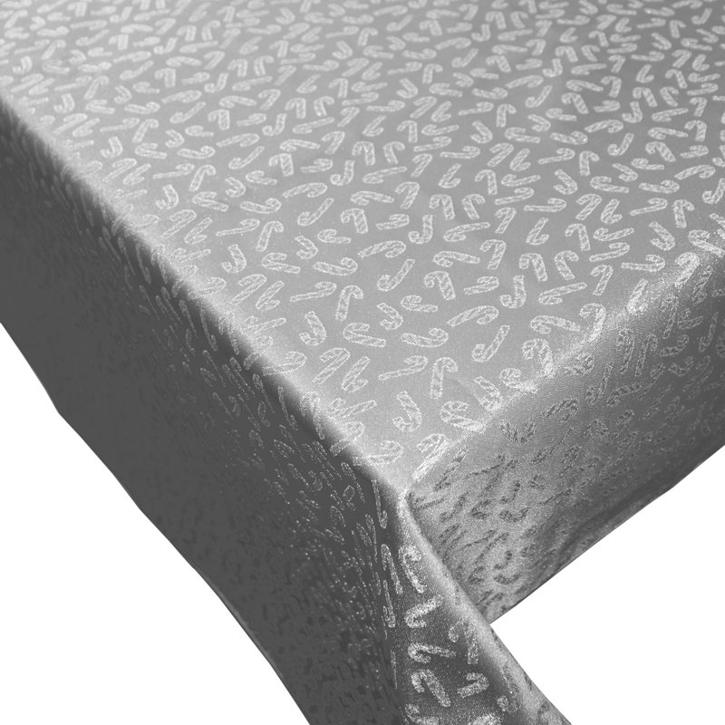 Kahne Brocade Dining Linens, Silver, 48" Square