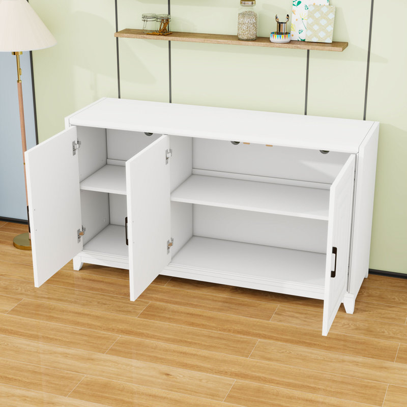 Buffet en bois avec armoire et tablettes