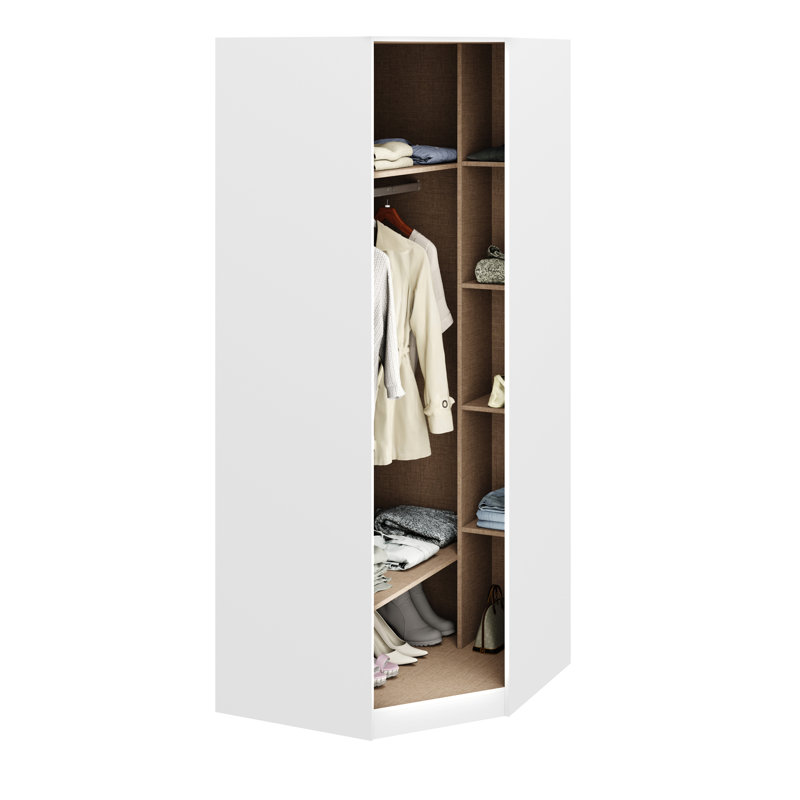 Gillian 1 Door Manufactured Wood Wardrobe, White
