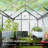 Polycarbonate Greenhouse, Heavy Duty Outdoor Aluminum Walk-In Green House Kit Vent Door, 6.2'X6.2'X6.6' Gray-123051909-123051913