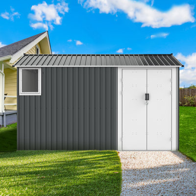 12 Ft. W X 8 Ft. D Metal Storage Shed With Window