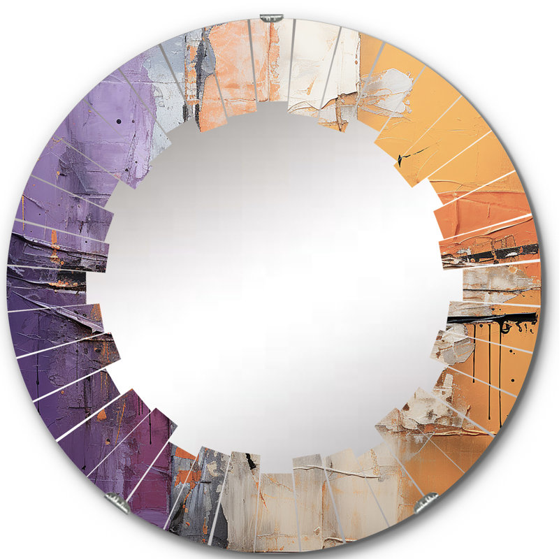 Philipsvail - Miroir mural moderne rond, 24 po x 24 po