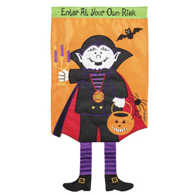 Double Sided 24 in. H x 13 in. W Polyester Halloween Garden flag