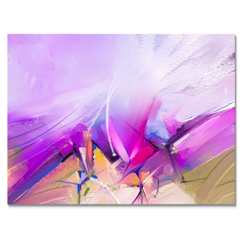 Impression sur toile «Purple Storm Impression» - cadre flottant, H 8 po x l 12 po x P 1 po, Toile tendue