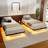Zoller Floating Bed Frame with LED & Charging Station, Modern Metal Platform Bed, No Box Spring Needed-812422483