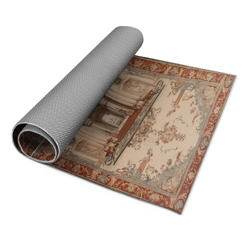 Tapis d'intérieur et d'extérieur brun français, Rectangulaire 2 pi x 3 pi