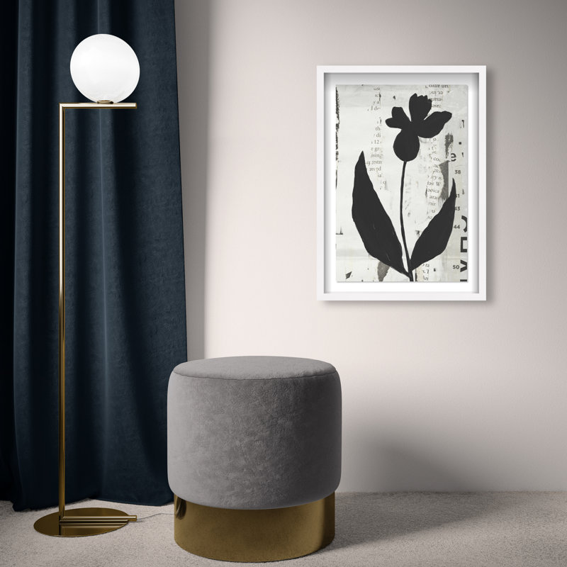 Single Orchid Print by Oliver Gal, 55.5"H x 37.5"W, White Shadowbox