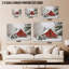 Hiver, art mural de grange d'hiver-90831096