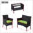 4 PC Rattan Patio Furniture Set Outdoor Patio Cushioned Seat Wicker Sofa-925931327