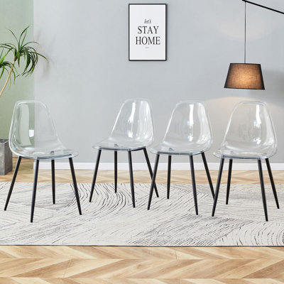 Modern minimalist transparent dining chair