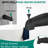 Stainless Steel Slide Bar Shower , Dual Heads, Matte Black, 7 Spray Patterns, Construction Drill- Shower, 1.8 Gpm Flow, Overhead Function Rainfall